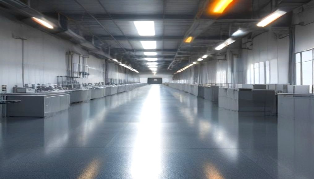 High-speed automated filling line moving bottles along a stainless steel conveyor