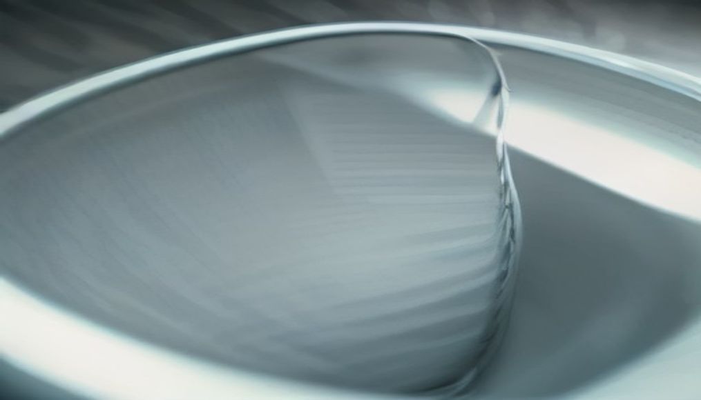 Industrial ribbon blender in a manufacturing hall